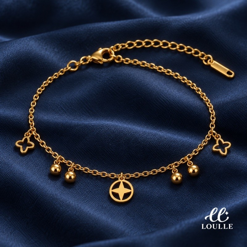 Pulseira À Prova D'água Não Escurece Hipoalergênica Semi Joia Premium Inspiração Dourado
