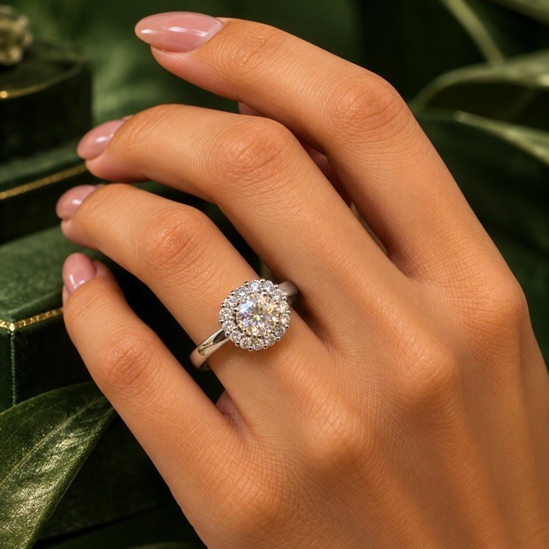 Anel Moissanite Pedra 6mm em Prata 925 — imagem 2 de 2