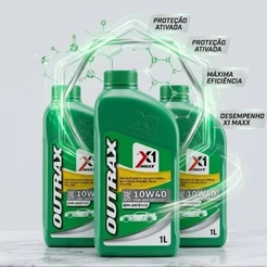 kit troca de óleo 3 lts 10W40 Semi sintético X1 Outrax