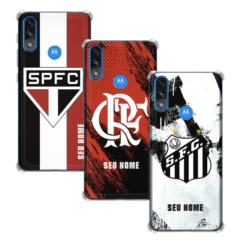 Capinha Personalizada Times Nacionais para Motorola Moto E7 Power com nome