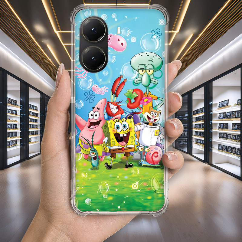 Capa Capinha XIAOMI MI 13 LITE 12 11 PRO REDMI NOTE 14 9T 9S K40 Anti-impacto Personalizada geek BOB esponja (3291)