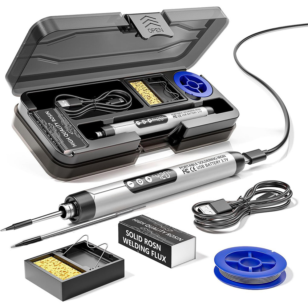 Conjunto De Ferro De Solda Elétrico SUNDANCE , USB De Carregamento Sem Fio , Display Digital
