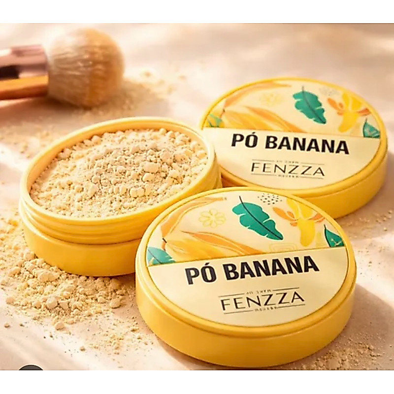 Pó de banana Fenzza makeup 15g - fixador e finalizador