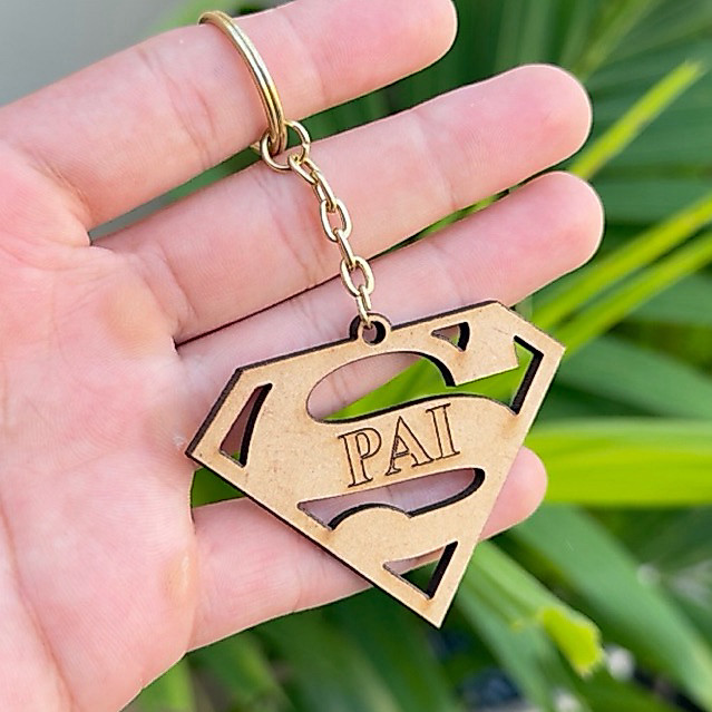 Kit 15/20/30/50 chaveiros dia dos pais em MDF - Lembrancinha presente personalizado escolha o modelo