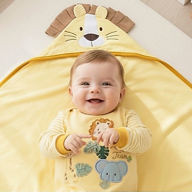 Kit Saída Maternidade Amarelo Safari 3 PÇS/Macacão Avulso