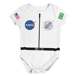 Body Bebê Personalizado Temático Astronauta