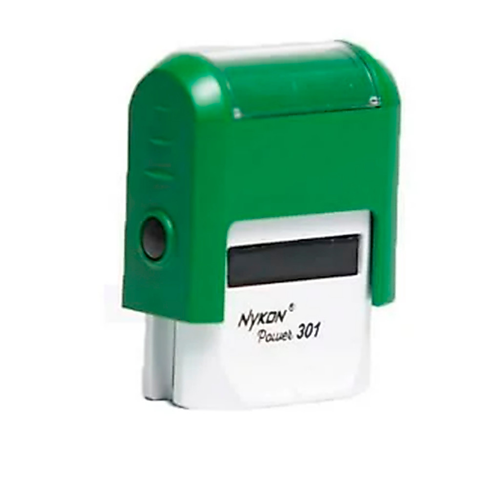 Carimbo Personalizado Automático Nykon 301 - Medida 26x10 - Pequeno - ENVIAR OS DADOS NO CHAT