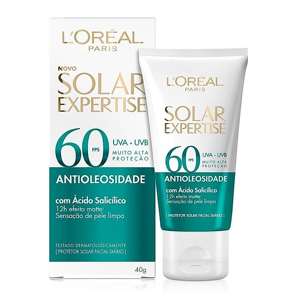 Protetor Solar Facial L'Oreal Expertise Antioleosidade FPS60 40g