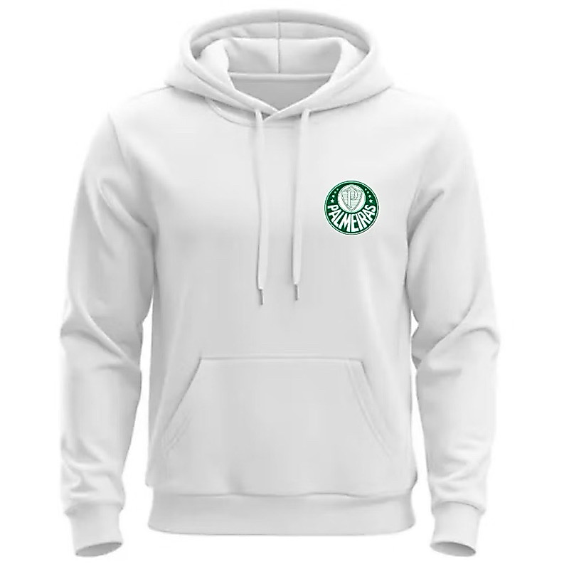 Moletom Flanelado Canguru Blusa Quentinha Casaco Palmeiras Verdão Estampado Desenho Frase Time