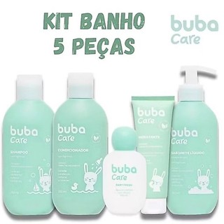 kit Banho completo shampoo +condicionador + sabonete líq. +hidratante+colônia 250/400ml Buba Care