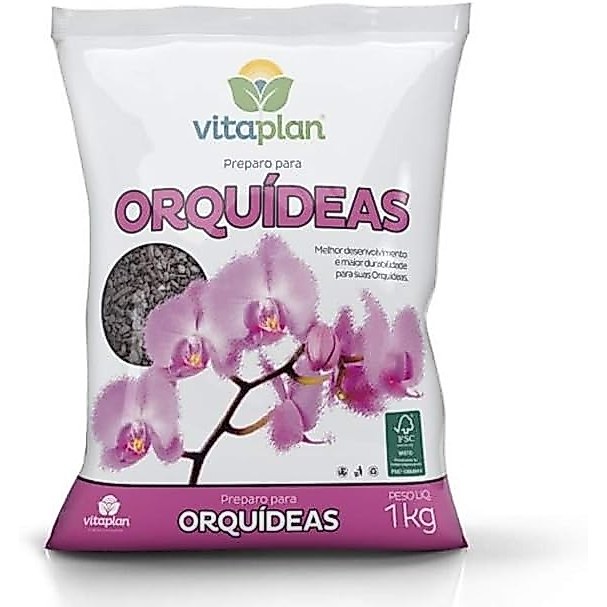 Substrato Pronto para orquideas Vitaplan Nutriplan - Casca de Pinus Composta 1 Kg
