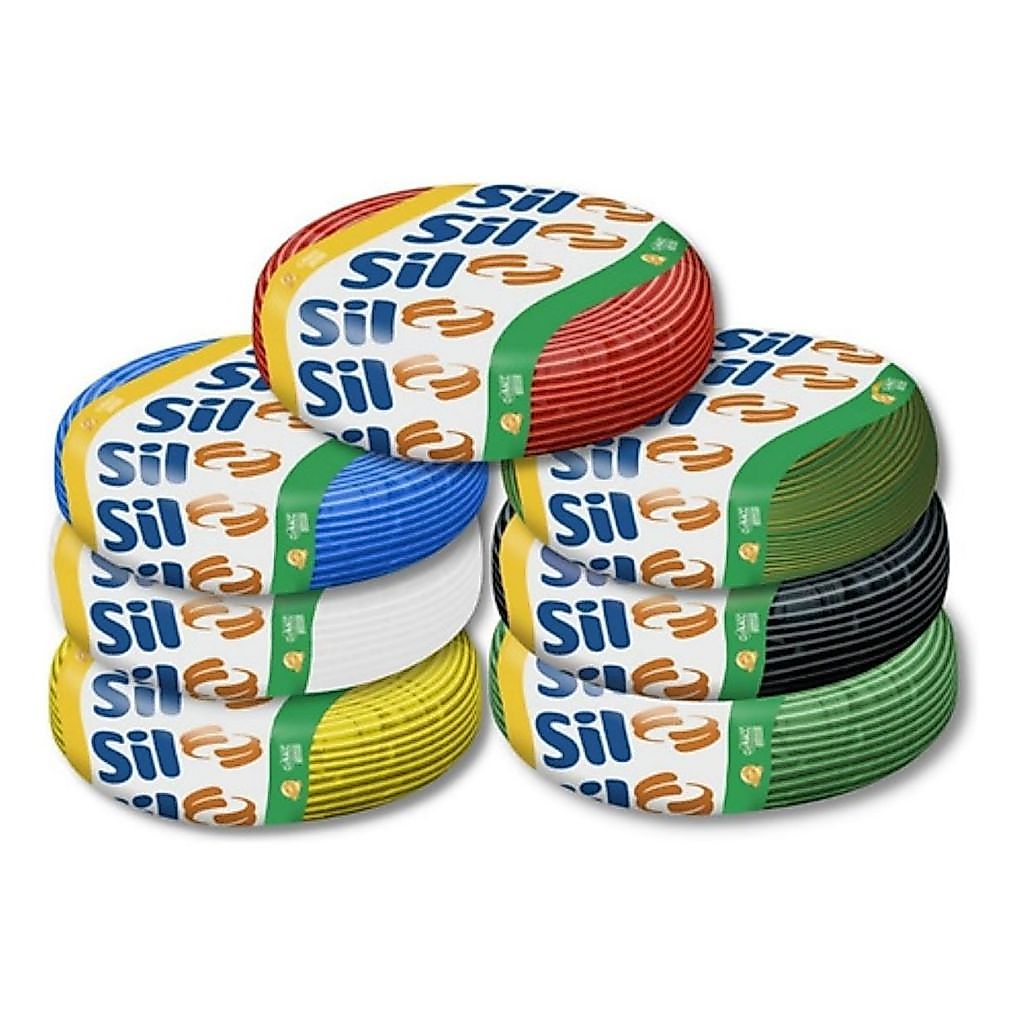Fio Cabo Flexível Antichama SIL 4mm Rolo 100 Metros 750v Todas as Cores - Origin