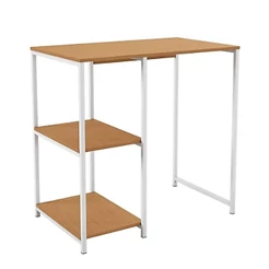 Aparador Adega Bar para Cervejeira Kappesberg Crome Industrial 90cm Canela/Branco Brilho