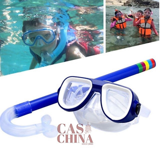 Kit de Mergulho Infantil Snorkel e Óculos Piscina Banho de Praia Natação