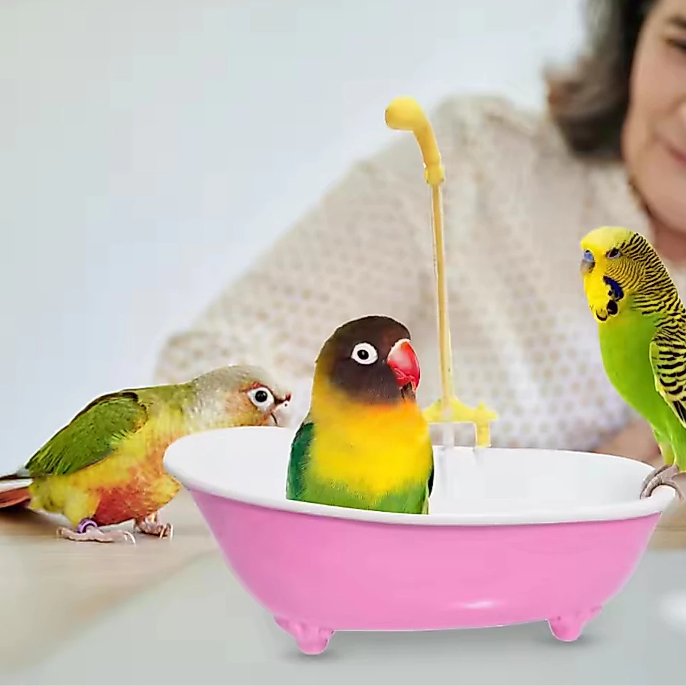Banheira para Pássaros com chuveiro Calopsita Bonecas Luxo