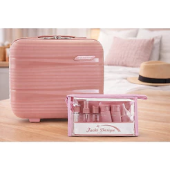 Kit Viagem Jacki Design Essência – Frasqueira Rígida + Kit Frascos 10 Peças
