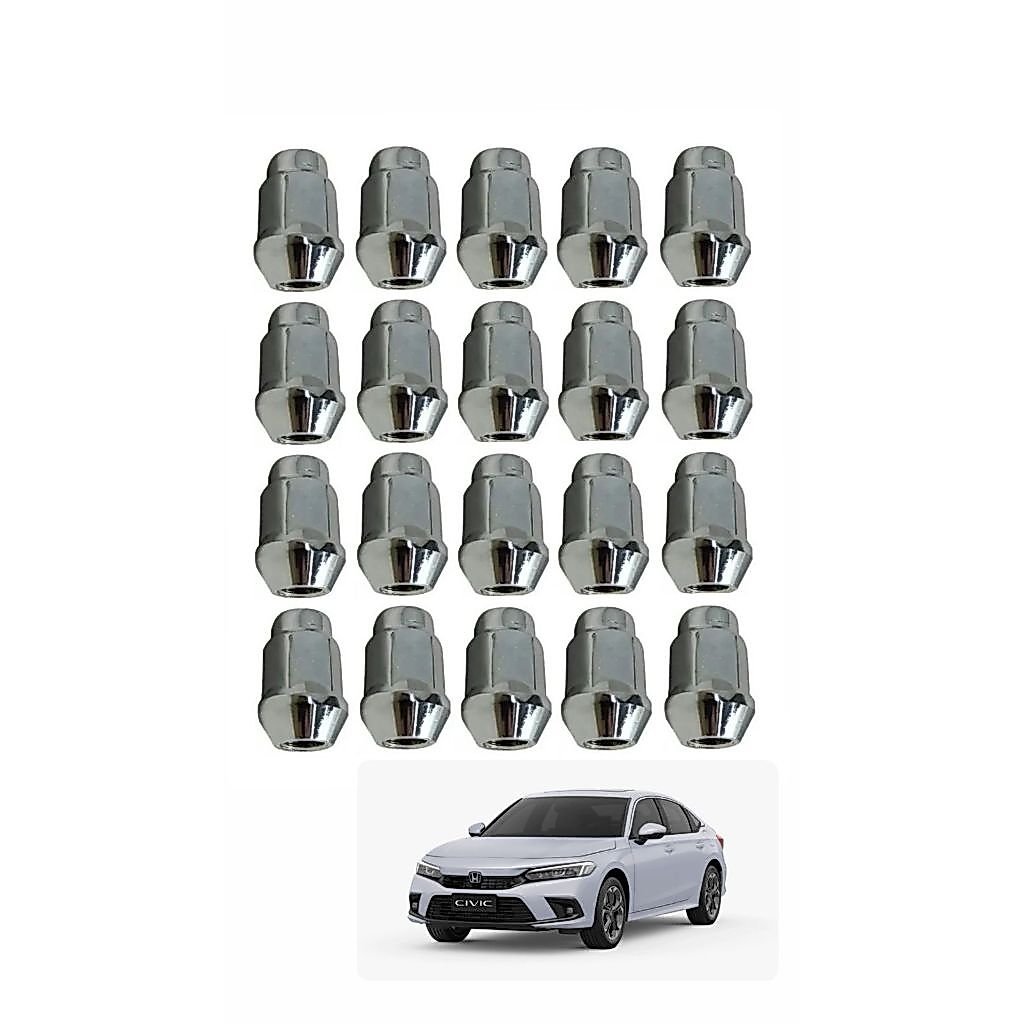 Jogo 20 Porcas Cromada P/ Roda Honda Civic Hrv