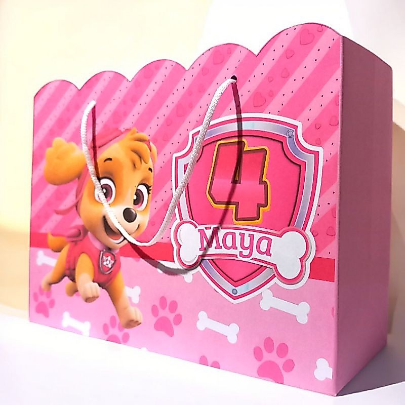 sacolinha personalizada festa patrulha canina skay/ lembrancinhas de aniversário
