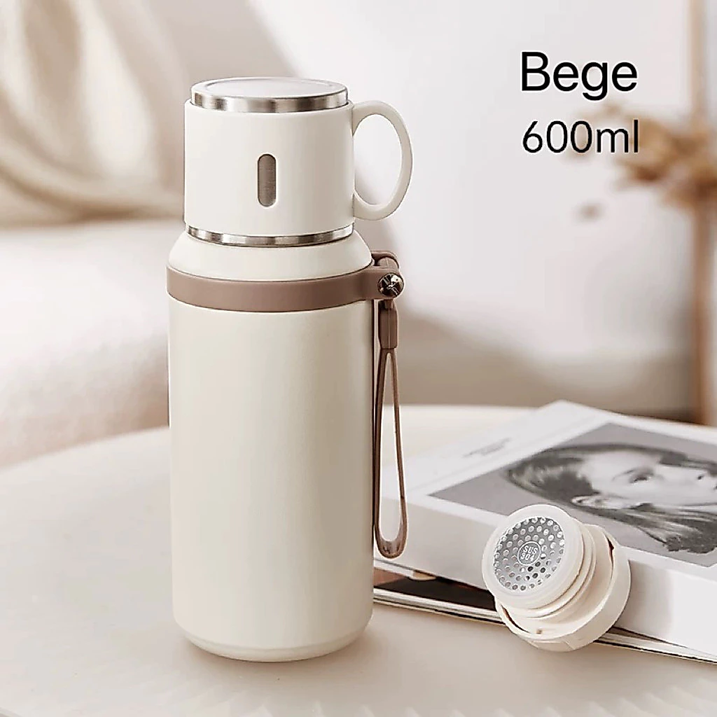 Garrafa Térmica Portátil Grande Capacidade Copo Inox com Tampa e Alça