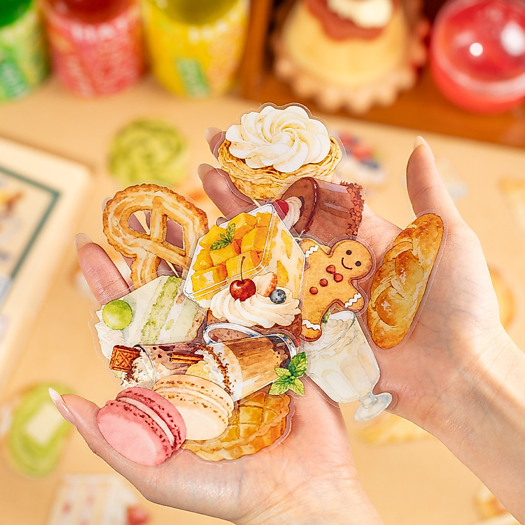 20 Peças Comida Bebida Sobremesa Frutas Sorvete Adesivo Conjunto DIY Artesanato Etiqueta Para Scrapbooking Diário Colage