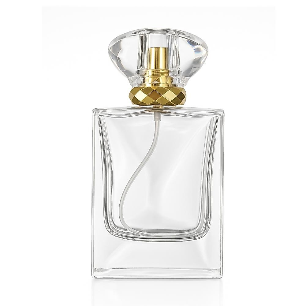 Frasco Para Perfume Lumine 50ml Com Válvula Tampa Dourada Luxo Sofisticado 15/410