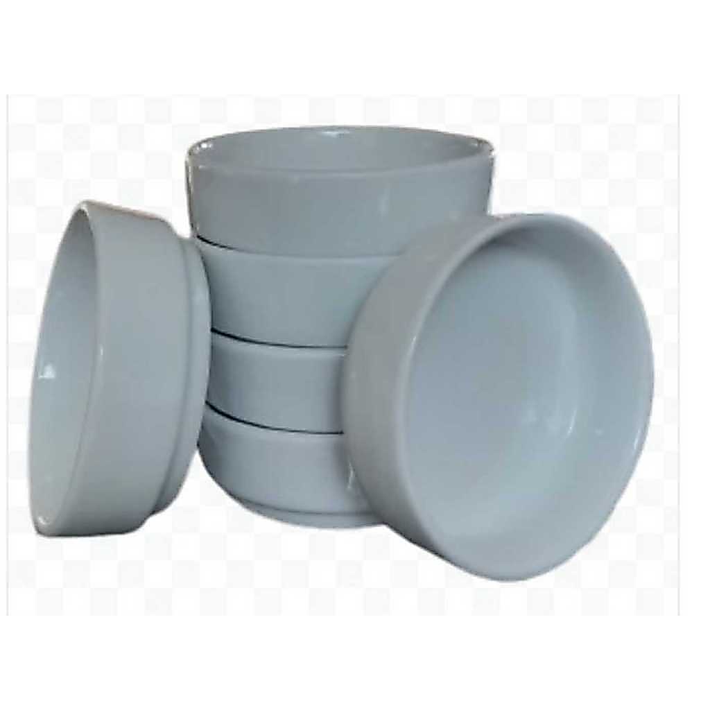 PETISQUEIRA C/6 PEÇAS EMPILHÁVEIS 100 ML PORCELANA VAI AO FORNO E MICRO ONDAS