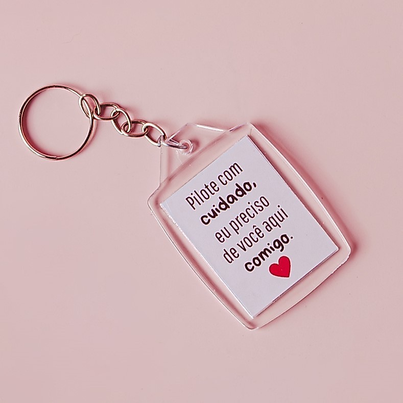 Chaveiro Pilote Com Cuidado Personalizado Casal — imagem 2 de 2