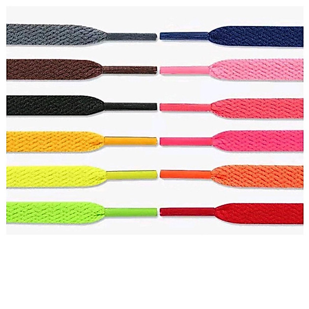 Cadarço Tenis De Poliestér Amarração 110cm Achatado Para Todos Estilos Diversas Cores — imagem 2 de 2
