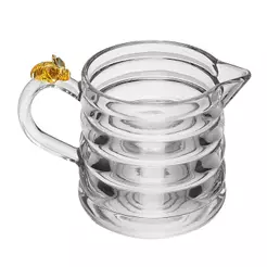 Leiteira Lyor Little Bee Cristal Ecológico 300ml Jarra Pequena Abelha para Leite Café Chá Mesa Posta Decorativa Presente
