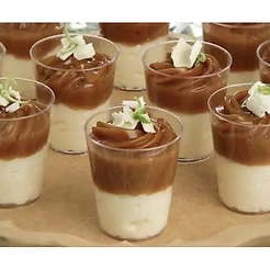 10 MINI COPINHO PARA DOCE 25ML CRISTAL ACRILICO (DESCARFEST) (CHOCO)