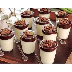 50 MINI COPINHO PARA DOCE 10ML CRISTAL ACRILICO (DESCARFEST) (CHOCO)