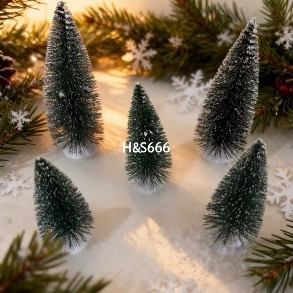 kit com 10 mini arvore neve — imagem 2 de 2