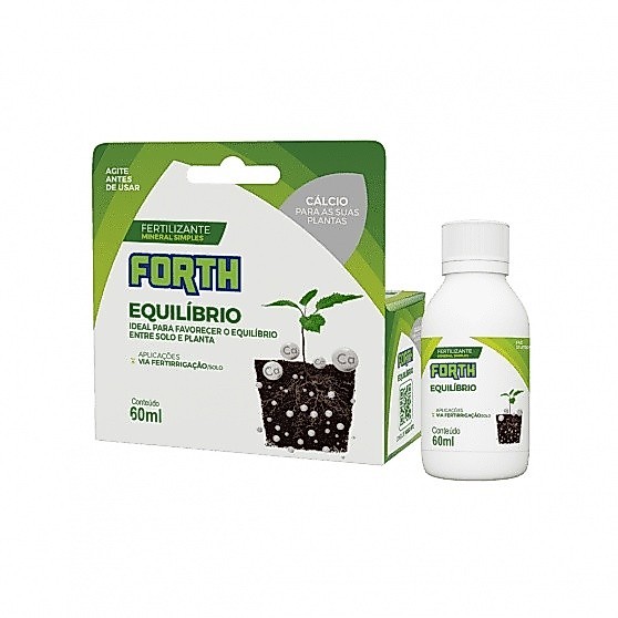 Adubo Fertilizante via solo Forth Equilíbrio 60ml concentrado (Carbonato de Cálcio) baixa acidez do solo