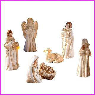 Conjunto De Presépio De Natal , 7 Peças , Colecionável , Escultura Cristã , Enfeite De Mesa Para alpiert2br