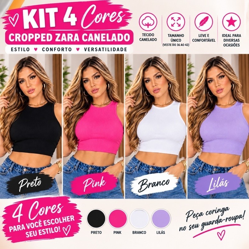 Cropped Top Regata Canelada Pink Nadador Blusa Feminina Justa Dia a Dia Estilo Casual Tendência Verão