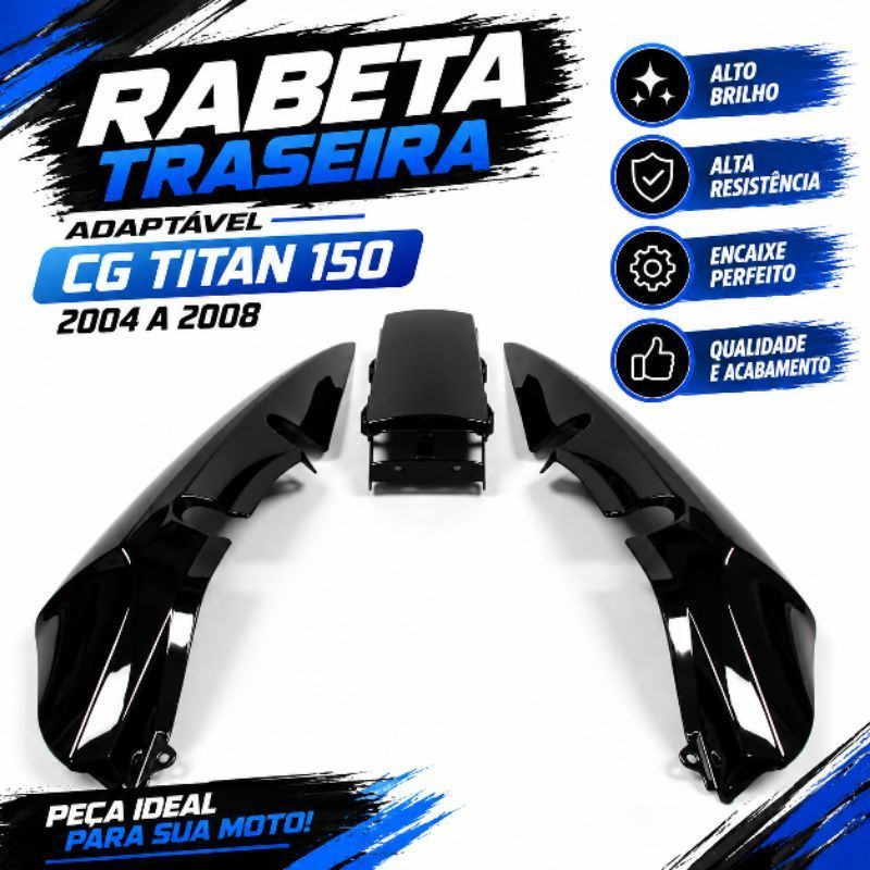 Rabeta Carenagem Traseira Cg 150 Titan 2004 2005 2006 2007 2008