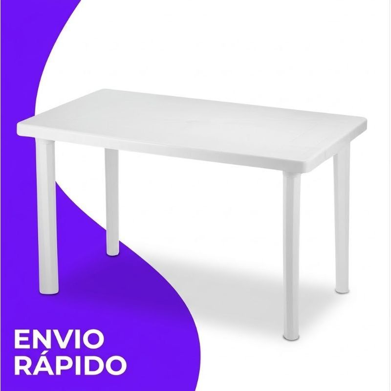 Mesa Desmontavel Plastico Retangular Quadrada Redonda Area Externa Resistente Jardim Varanda Grande