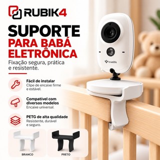 Suporte Babá Eletrônica VB603 Câmera Monitor Bebê para Berço Base 7cm Encaixe PETG