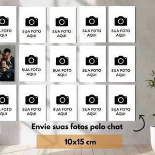 Kit 50 Quadros decorativos personalizados com sua foto família pet placa MDF sem moldura presente 10x15.