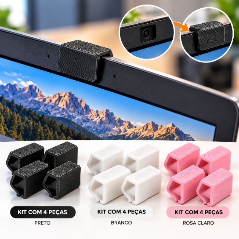 Kit 4 Capas Privacidade Webcam Laptop Proteção Câmera Segurança