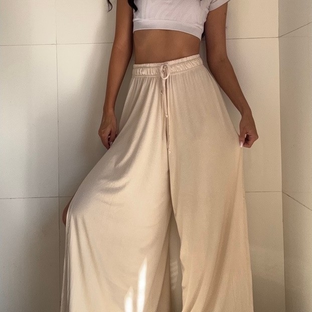 CALÇA PANTALONA VISCOLYCRA ABERTA E FECHADA / P M G GG PRONTA ENTREGA