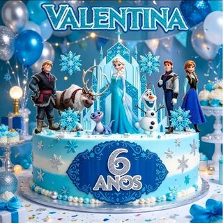 TOPO DE BOLO FROZEN - ANIVERSÁRIO/DECORAÇÃO/PERSONALIZADO