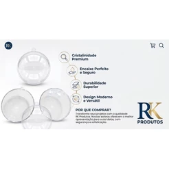 Kit 10/20/30/50 Esferas Acrilicas 6,5cm para lembrancinhas