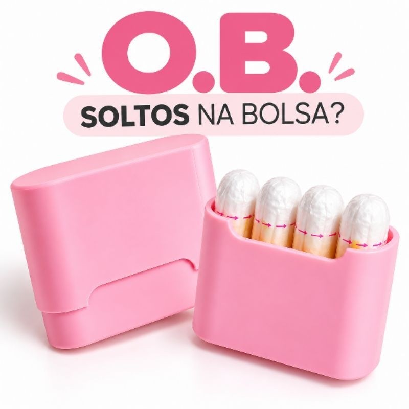 Porta Absorvente Interno O.B. Estojo Organizador Compacto para Bolsa Viagem Escolar