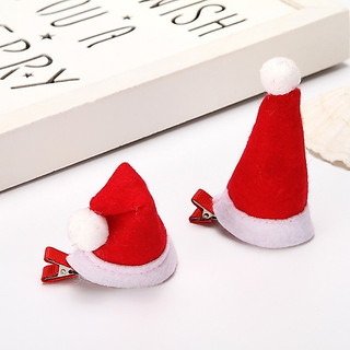 Natal bonito chapéu hairpin artesanal hairpin presente criativo pouco vermelho equitação capuz pequeno curvo capuz natal