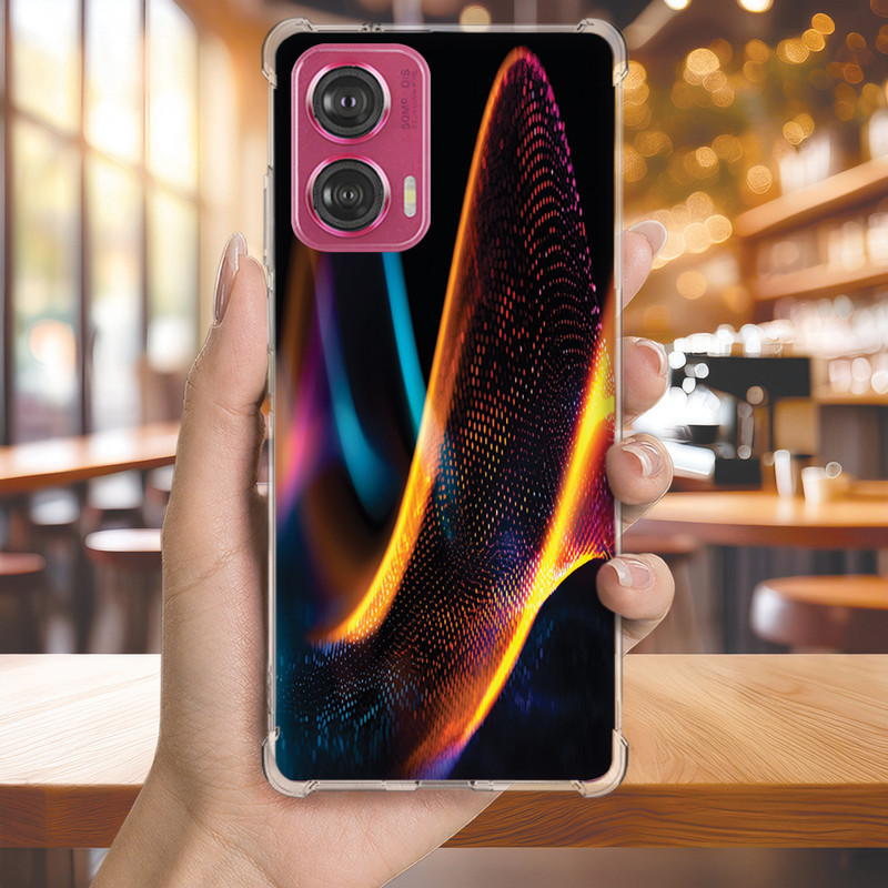 Capa Capinha MOTO G75 G73 G71 G62 G60S G60 G55 G54 G52 G50 G42 Anti-impacto Personalizada cyber dark NEON tech (4255)