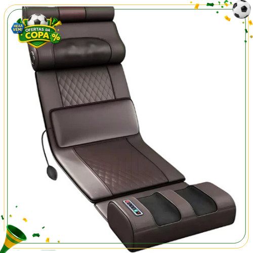 Colchão Massageador Alívio Muscular com Aquecimento 10 Motores Controle Intensidade Bivolt Portátil