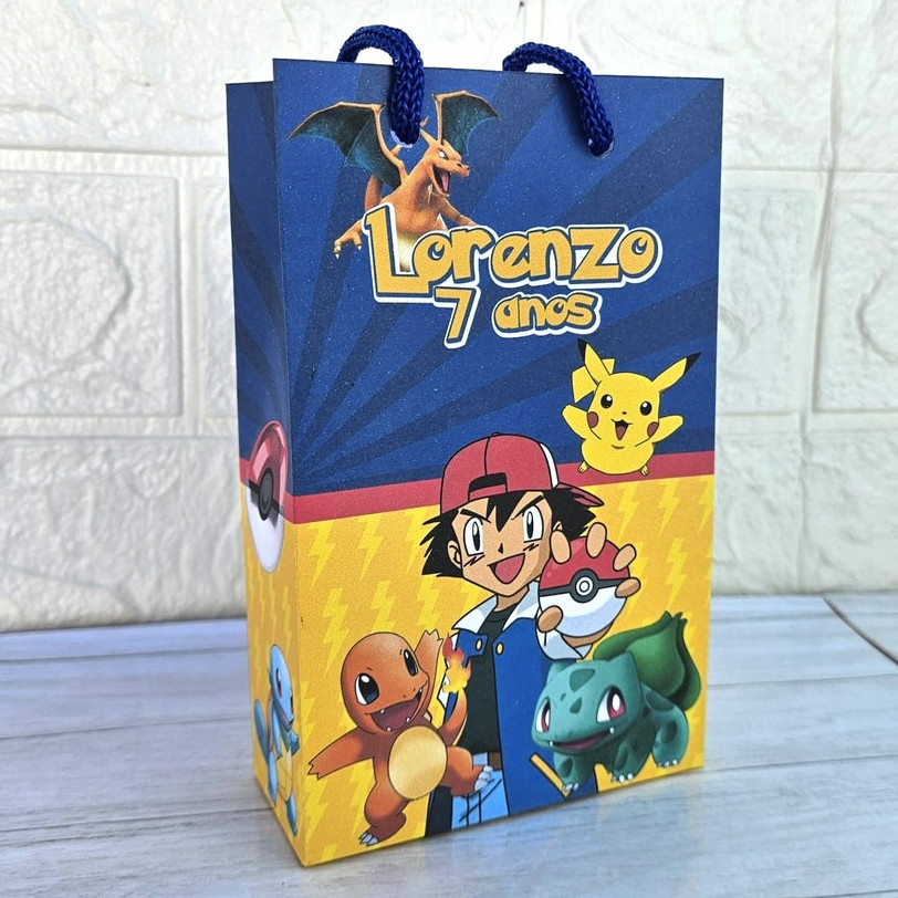 Kit Sacola Surpresa Pokemon Personalizada | Lembrancinhas Festa Infantil Aniversário/Sacolinhas