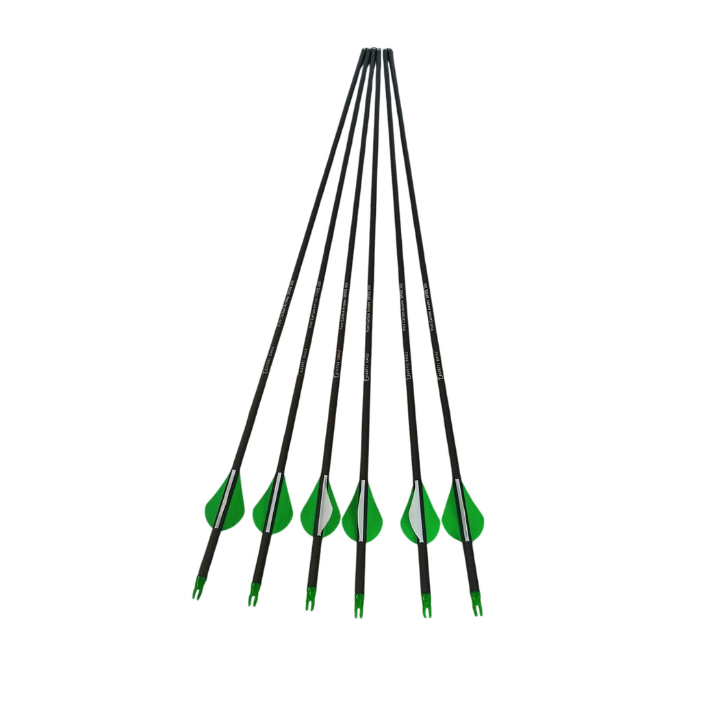 Kit 3 Flecha Fibra de Carbono SPINE 300 de 31" Polegadas Arco e Flecha tiro Esportivo e Recreativo