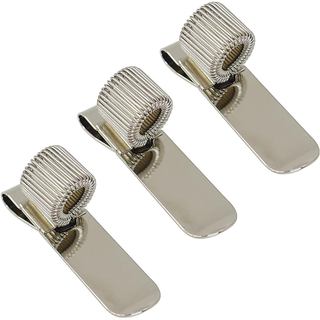 Suporte Universal para Canetas em Aço Inoxidável, Clipe de Metal Prateado com Mola, Compatível com Pranchetas e Cadernos